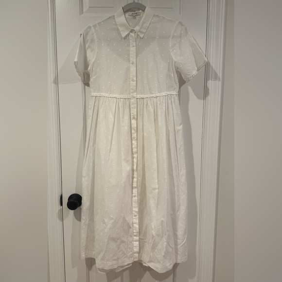 Madewell Dresses & Skirts - Madewell White Midi Button-Front Dress